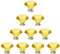 JIABOSE 10pcs 30mm Yellow Crystal Door Knobs for Cabinet Drawer Wardrobe Home Decorating with Silver Base