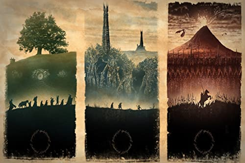 Diamond Painting,Lord of the Rings Filmposter Diamant Painting Bilder,DIY Cross Stickerei Malerei Kits,Wohnzimmer Schlafzimmer Büro Wand Und Eingang Dekoration 50x70cm