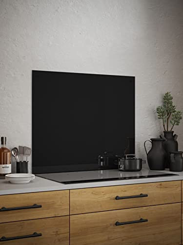 Black Sparkle Glass Kitchen Splashback 900mm x 750mm