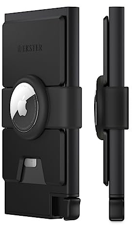 Ekster Porte-Carte AirTag en Aluminium, Noir, Minimaliste