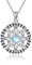 ZIPPICE Kompass Halskette Mondstein Halskette 925 Sterling Silber Hypoallergen Süße Schmuck Geschenke für Frauen Mädchen