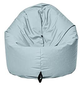 MB MILLINDABAG 2 in 1 Sitzsack für Kinder Jugendliche und Erwachsene Beanbag Sessel Kissen Indoor & Outdoor Gaminggeignet & bereits gefüllt Sitzkissen Bodenkissen (Grau, Durchmesser: 145 cm)
