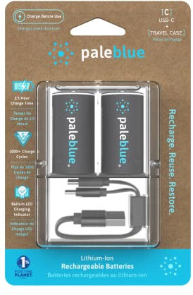 paleblue Batterie ricaricabili USB-C C LR14 HR14