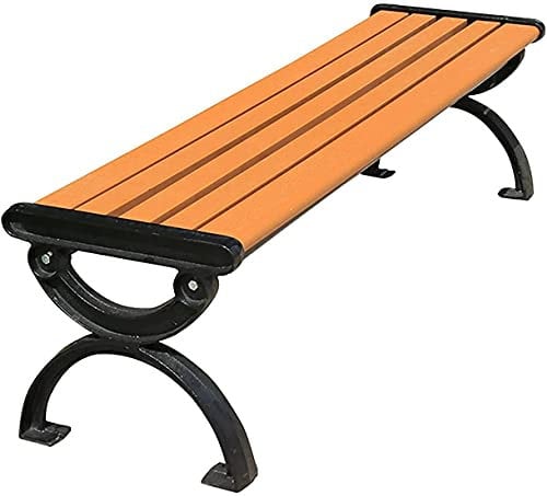 Terrassenbank, Parkbank, Outdoor-Gesprächs-Couch, Balkonbank, Sitzbank aus Gusseisen, korrosionsbeständiger Kunststoff, Holz, GPark-Stuhl, geeignet für (150 cm)