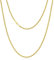 KRKC&CO 3mm Kette Damen, Herren Edelstahl Panzerkette mit Diamantschliff, 14K Gold Vergoldet Cuban Link Chains, Geschenke für Frauen Mädchen Männer Jungs, [Länge 55,9cm]