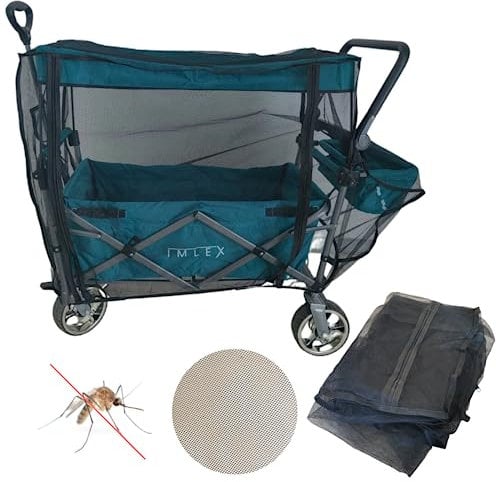 IMLEX Moskitonetz Zubehör für IM-4268 Bollerwagen Fliegennetz Mosquitoabdeckung für klappbaren Bollerwagen mit Schiebegriff