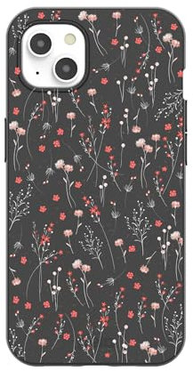 Pela: Handyhülle für iPhone 13, hergestellt aus Pflanzen, schlankes und leichtes Design mit Schutz (Black Night Garden)