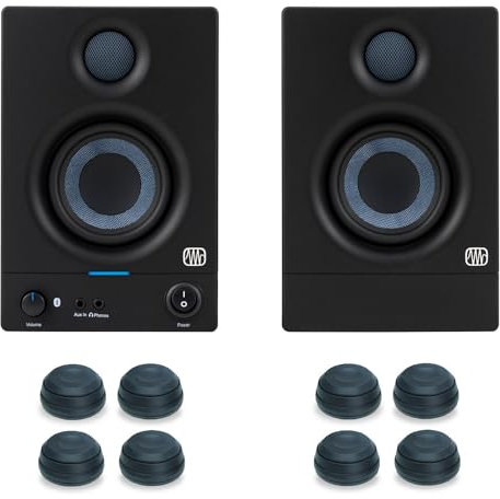 PreSonus Eris 3.5BT - Altoparlante attivo Bluetooth Studio 2nd Gen + ammortizzatore di vibrazioni Keepdrum