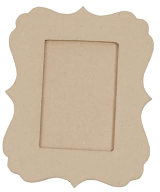 Décopatch CD014O 2 Rahmen aus Pappmaché 20x25cm Ornament Kraftbraun