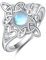 Celtic Knot Ring 925 Sterling Silber Witch Magic Knot Ring Mondstein Pagan Schmuck Celtic Schmuck Women's Girl's