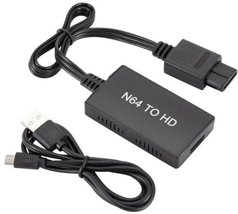 NCONCO Conversor compatible con N64 a HDMI, cable de conversión compatible con Nin-Tend 64 a HDMI, adaptador compatible para consola de juegos N64/SNES/GC a HDMI High Definition Konverter