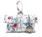 Chicca Borse Borsetta da donna in pelle, borsa a mano pochette (Fiori)