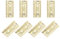 QUARKZMAN 8Stk 2x1 Tür Scharniere Ohne Einsteckschloss Kein Geräusch Falttür Scharniere Beschichtung für Schränke Möbel Fenster Garderoben Gold