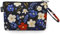 Gloppie Kulturtasche Kosmetikbeutel für Frauen, Tragbare Make-up-Tasche Multifunktions-Organizer Mini-Reisetaschen für Make-up-Pinsel, Trikolore Blütenzauber