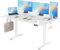Claiks Elektrisch Höhenverstellbarer Schreibtisch 160×80 cm (FSC®) - Steh-Sitz-Tisch mit Kabelmanagement & Memory-Funktion Leiser Motor für Homeoffice Ergonomisches Design Weiße Arbeitsplatte