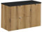 Lomadox Meuble de salle de bain, sous vasque, 90 cm, chêne et noir, faible profondeur (40 cm)
