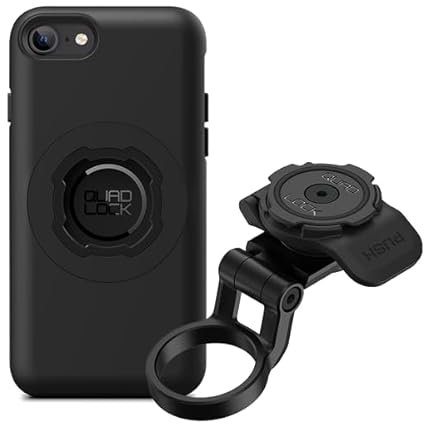 Quad Lock Stem Cap Mount (Adjustable) Bike Kit with iPhone SE (3rd Gen) MAG Case