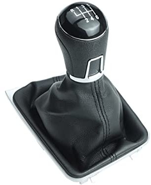 Newtown2700-parts Schalthebel, Schaltmanschette, Kompletset kompatibel für Golf 7 - Knauf im Passat Look Optik 6 Gang schwarze Naht