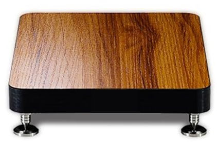 Soportes de madera para altavoces de 30 cm, soporte de aislamiento de subwoofer con clavos de cobre fijos para monitor de estudio y altavoces