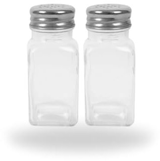 Marco Paul Salt and Pepper Shaker Set - Set of 2 Durable Traditional Styled Salt and Pepper Shakers for Kitchen, Restaurant - Kitchen Accessories for Home (Salt and Pepper Shaker Set)