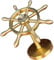 IMIKEYA Room Decoration raumdeko Zimmerdekoration Küstenthema Dekoration Schiffssteuerrad Dekoration Ruder nautische Lampe Tür mediterrane Tischdekoration Desktop-Dekoration Messing Golden