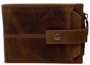 Velluci Pelle RFID Blocking Leather Bifold Wallet, Credit Card Slots, Note Pockets (Bifold, Hunter Brown)