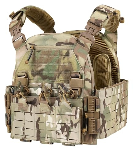 Tactical Vest Plate Carrier Military Airsoft Combat Training Gear Lightweight Quick Release Molle System