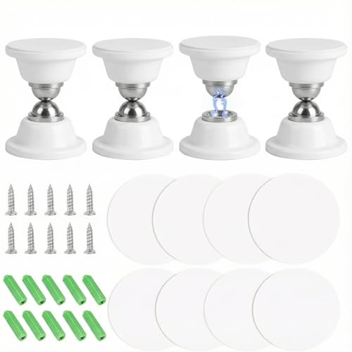 Dtenlur 4PCS Topes Magnético para Puerta Tope de Puerta Adhesivo Retenedor Puerta sin Taladrar Sujeta Puerta Imantado Tope Puerta Iman Pared Retenedor Puerta Magnetico para Dormitorio Oficina Caravana