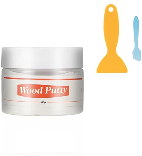 Kenbry Wood Putty 80g, White Wood Filler for Cracks Holes & Furniture