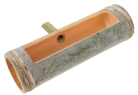 VALICLUD Bambus Wasserspiel Aquarium Zubehör 18 26cm Natur Bambusrohr Auslauf Teichdekoration Innenbereich