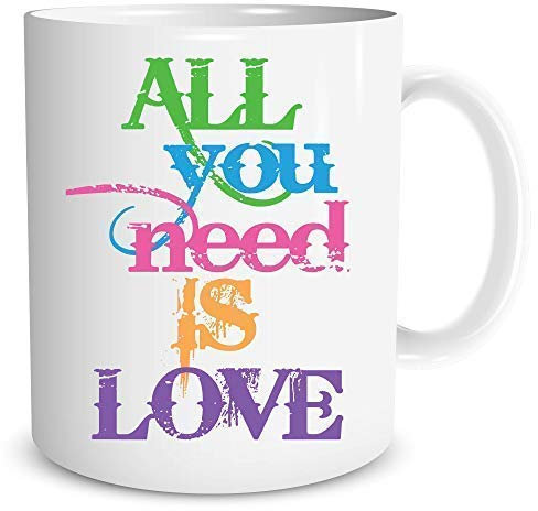 All You Need is Love Mug The Beatles Birthday Work Office Cup Gift WSDMUG384