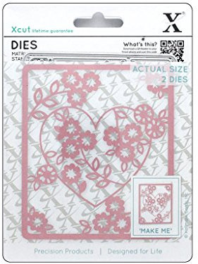 Docrafts Xcut Stanzschablone, Blumenherz, 2 Stück