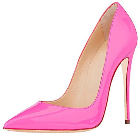 Soireelady Damen High Heels,Cute Stiletto Schuhe,Spitze Zehe Elegant Pumps Pink Große 38
