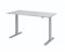 Sitz-Steh-Schreibtisch EL.160x80cm Schreibplatte Grau, Gestell Silber