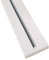 Vorhangschiene Aluminium - Weiß 1 Lauf 210cm (90cm + 120cm) - Flache Gardinenschiene (7mm) - inkl. Vorhanggleiter