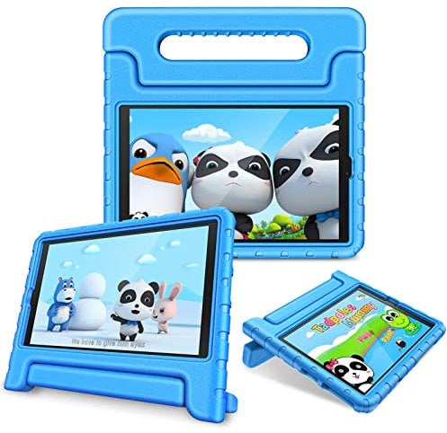 FINTIE Case Compatible with Lenovo Tab M8 / Smart Tab M8 / Tab M8 FHD/Tab M8 3rd Gen - 8 inch Portable Cover with Convertible Handle Stand, Blue