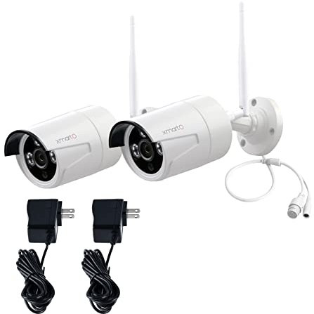 xmartO WB2024-W 2K Super HD WiFi Home Security Camera with Built-in Microphone (add-on Camera with 3.6mm Lensï¼ŒPack of 2, Works with Ver. 3+ NVRs)