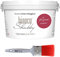 Chalk Paint Rosso Cina & Pinsel - Shabby Chic Vintage Extra Matt (2,5 Liter) + Professioneller Pinsel (50 mm)