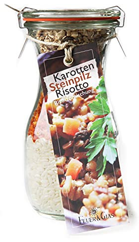 Gourmet Fertigmischung für Karotten Steinpilz Risotto Mini /250 ml – von Feuer & Glas