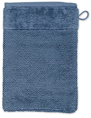 Möve Bamboo Luxe Waschhandschuh 15 x 20 cm aus 60% Baumwolle / 40% Viskose aus Bambus-Zellstoff, Steel Blue