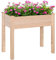 Outsunny Hochbeet, Pflanzkasten, Blumenkasten, Blumentopf, Kräuterbeet mit Abflusslöchern, Vliesstofftuch, Massivholz Natur 122,5 x 56,5 x 76 cm