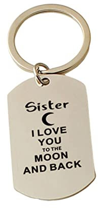 Banemi Schlüsselanhänger Abnehmbar, Schlüsselring Edelstahl Gravur 3.9X2.2cm Schlüsselanhänger Zum Familienessen