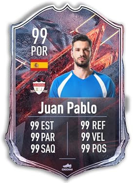 Oedim Carta de Fútbol Personalizada, 21x30cm Diseño Fuego, Fabricado en Metacrilato 4mm, Efecto Espejo, Divertida y Original