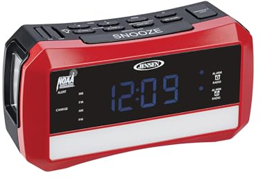 Digital AM/FM Weather Band Alarm Clock Radio with NOAA Weather Alert, Emergency Light and Built-in Flashlight