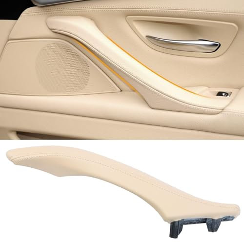 TTCR-II Kompatibel mit Türgriff BMW 5er F10/F11 Türgriff Innen Rechts Leder,Innentürgriff ,Türgriffblende,Türgriff Abdeckung,Griff Innentür für 5er F10 F11:520 523 525 528 530 535 (2010-2016)-Beige