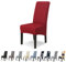 Lydevo Stuhlhussen XL 6er Set Stretch Stuhlhussen Schwingstühle XL für Esszimmerstühle Spandex Universal-Stuhlbezug Large Dining Chair Schonbezüge für Stuhl Esszimmer Hotel Bankett,Rotwein