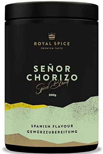 Royal Spice Senor Chorizo Gewürz 300g - Pikant und würzig mit intensiver Paprika für unverwechselbaren Chorizo Geschmack - Als Grill Gewürz, BBQ Rub Gewürzmischung oder für Tortillas & Tapas