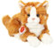 Teddy Hermann 91837 Katze liegend rot getigert 20 cm, Kuscheltier, Plüschtier mit recycelter Füllung
