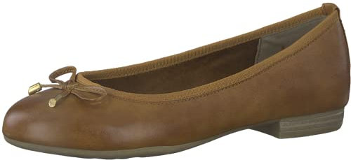 MARCO TOZZI Women's Block Heel, Soft Feel me Footbed, Ideal for Business and Leisure 2-2-22137-20 Ballerina, Brown, 5 UK
