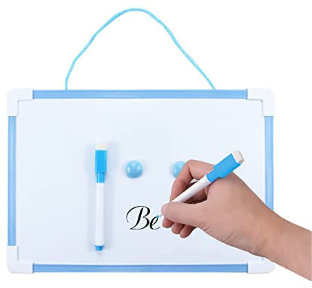 Magnetisches Mini-Whiteboard, Trocken Abwischbar Magnettafel, Magnettafel Magnetwand, Whiteboard mit Stiftablage, Magnetic Whiteboard,Kleine Magnettafel mit Markern und Magneten 20 cm X 30 cm